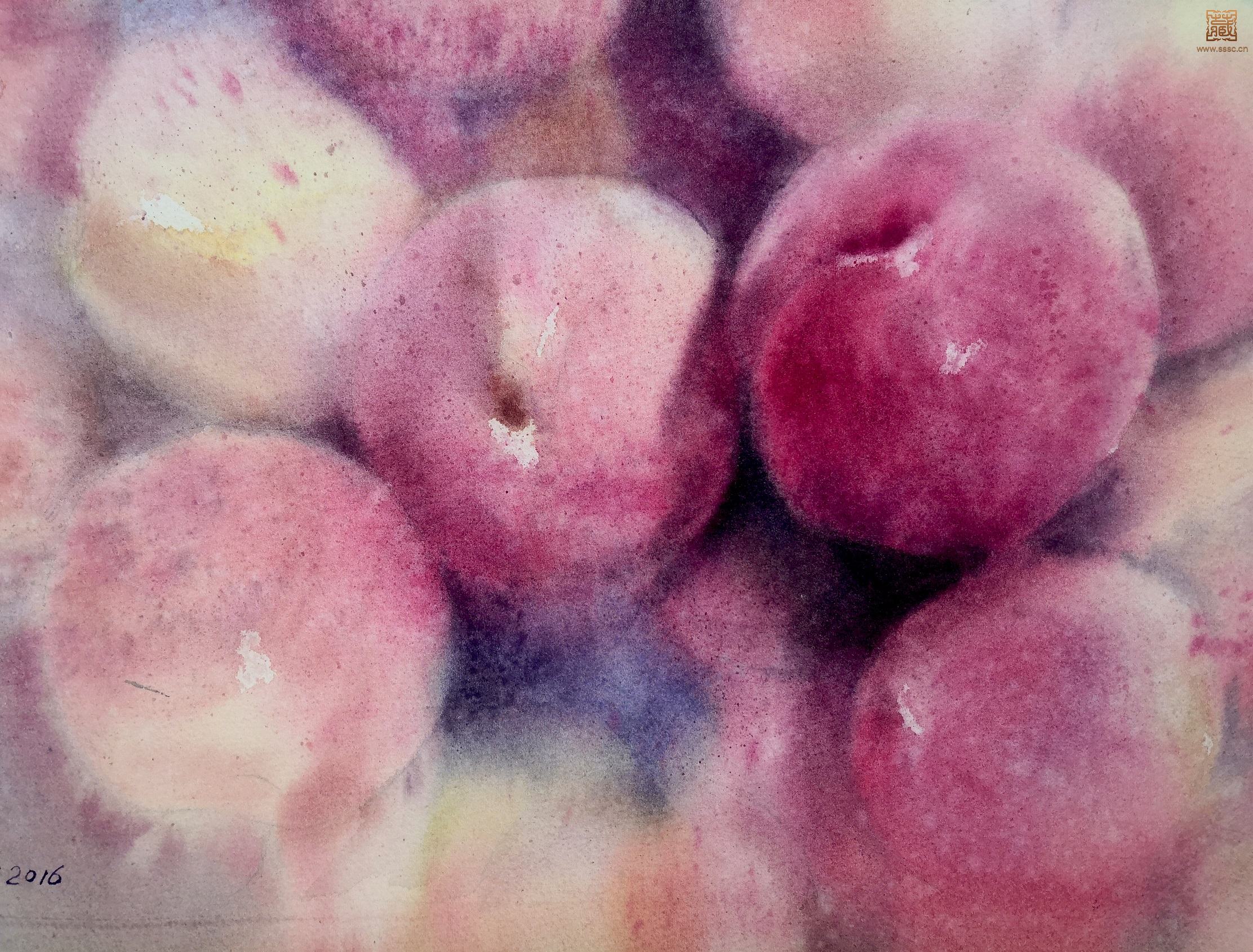 281  苏家芬《蜜桃熟了》局部之一.jpg