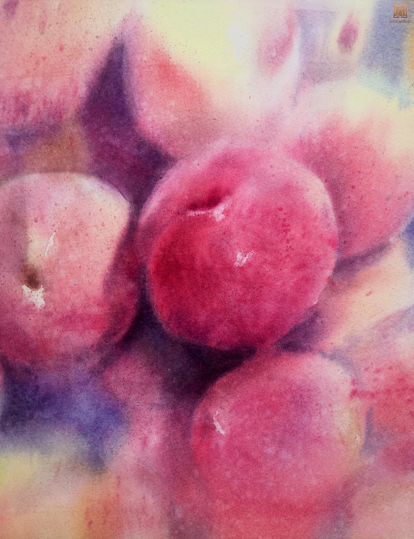 281  苏家芬《蜜桃熟了》局部之二.jpg