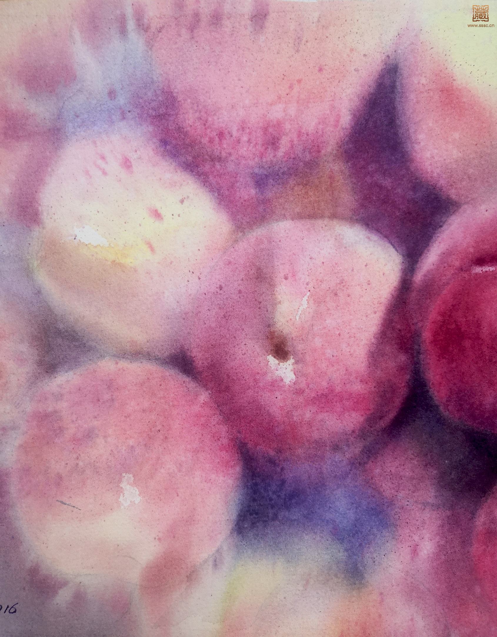 281  苏家芬《蜜桃熟了》局部之三.jpg