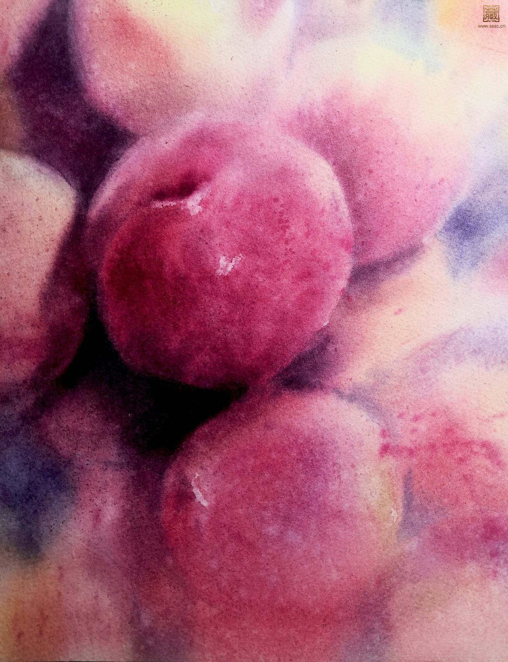 281  苏家芬《蜜桃熟了》局部之四.jpg