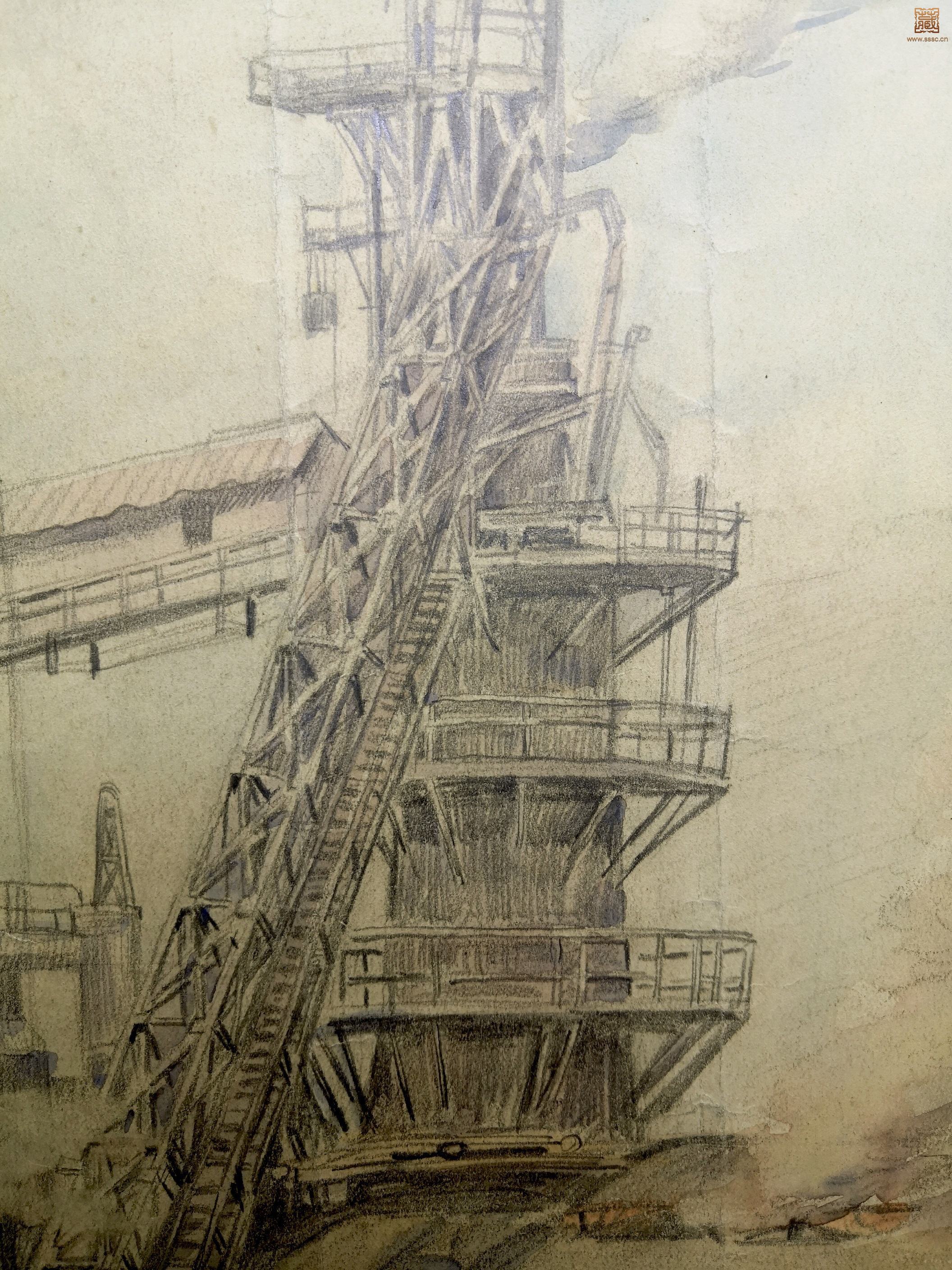 85  古元《炼化工厂》局部之三.jpg