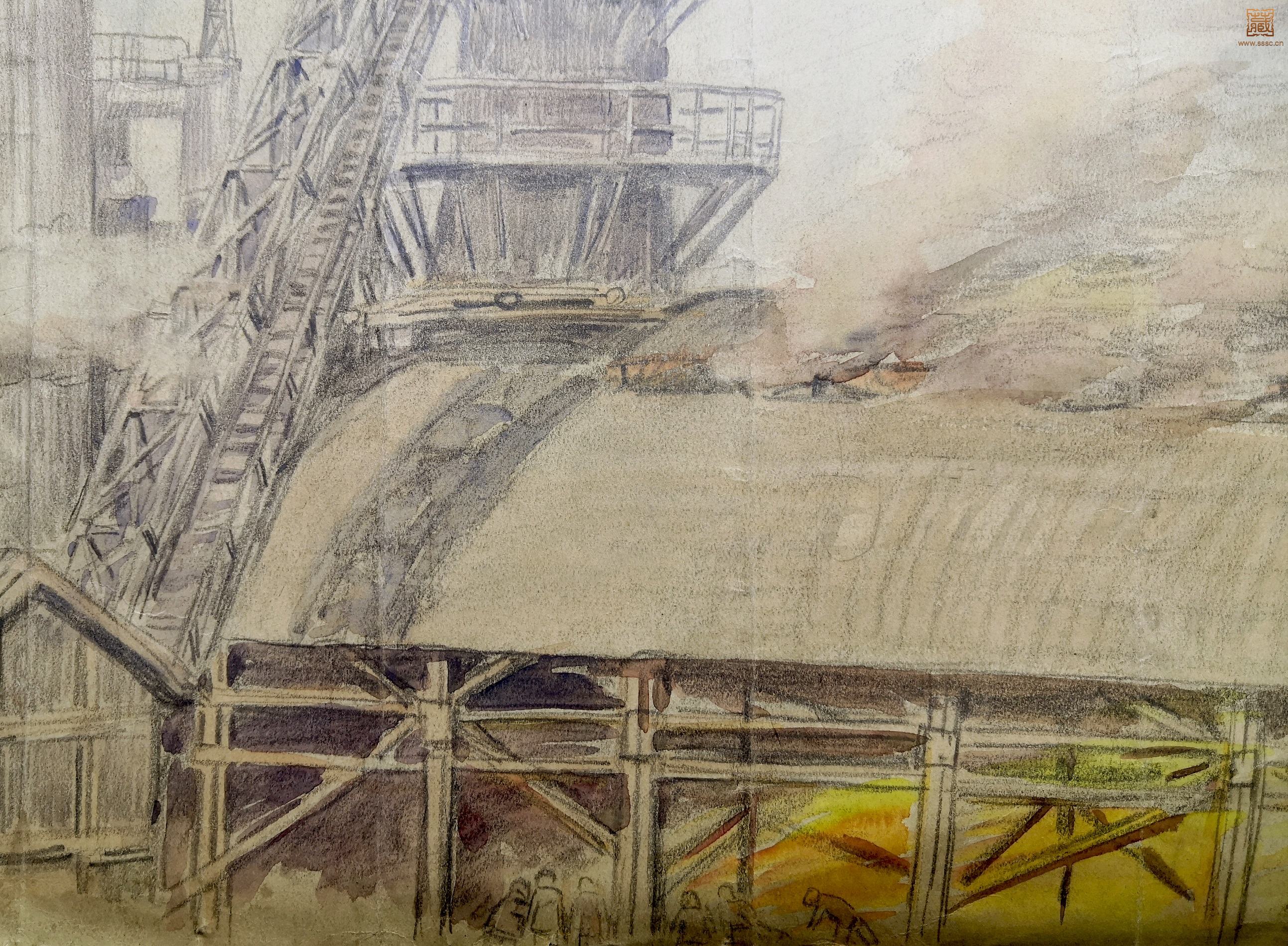 85  古元《炼化工厂》局部之四.jpg