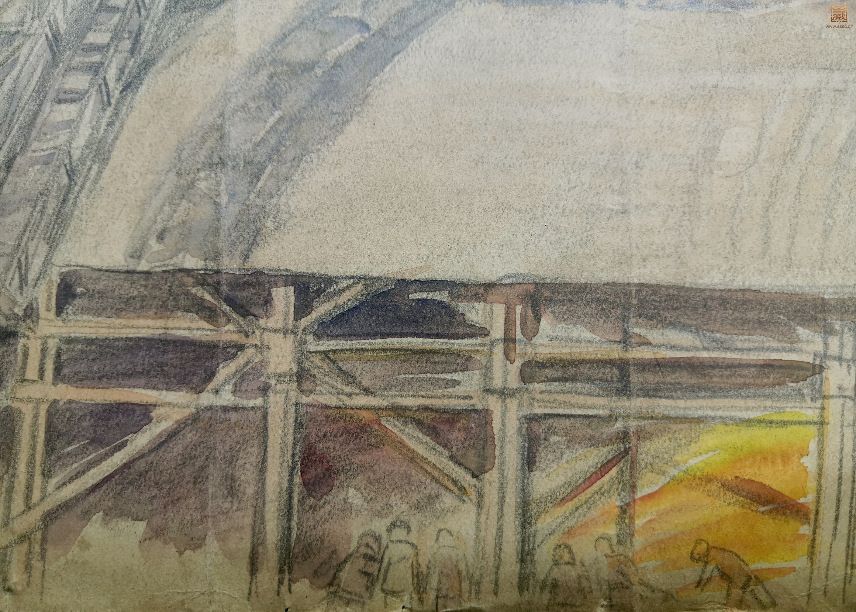 85  古元《炼化工厂》局部之五.jpg