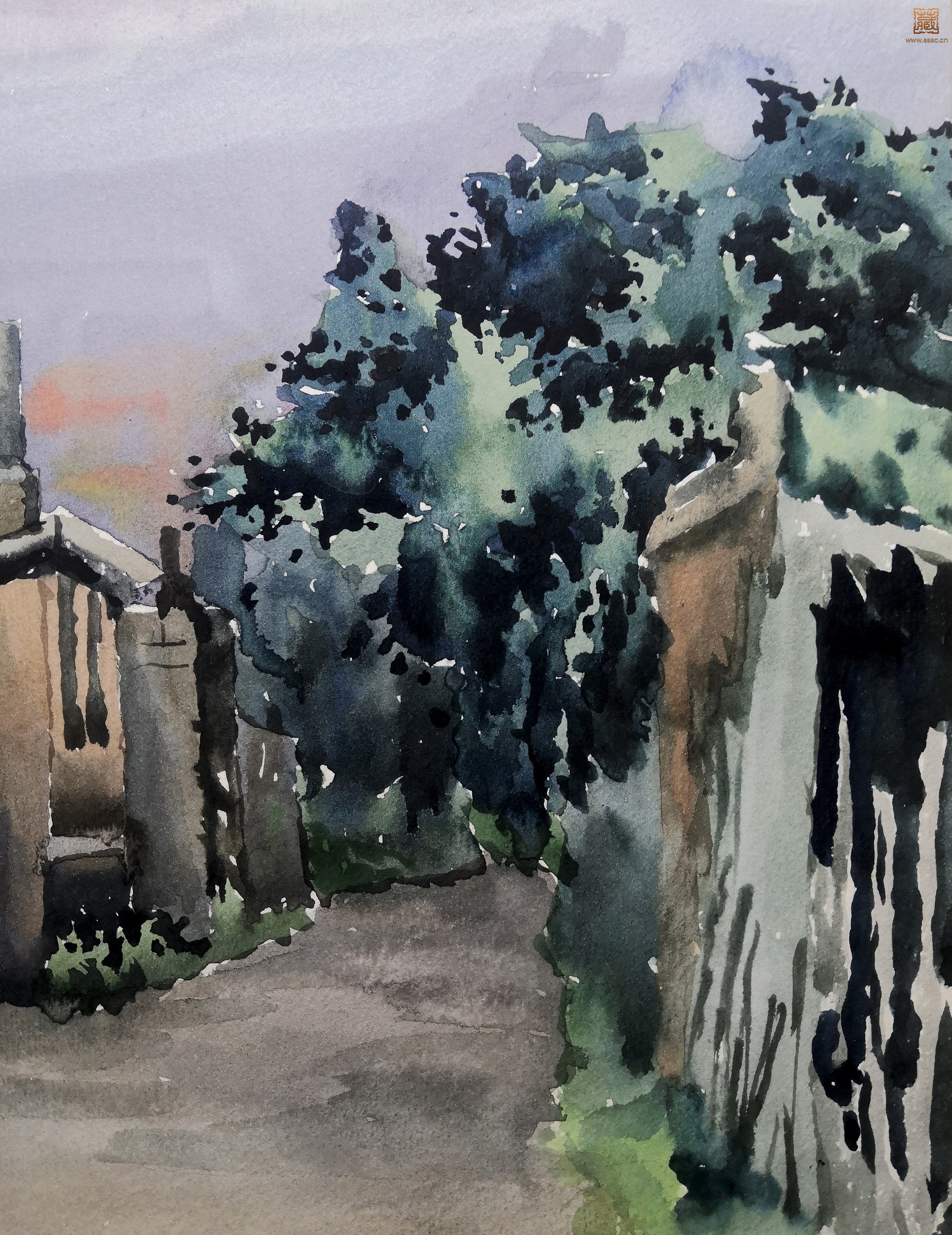 7  戴泽《唐县古村》局部之一.jpg