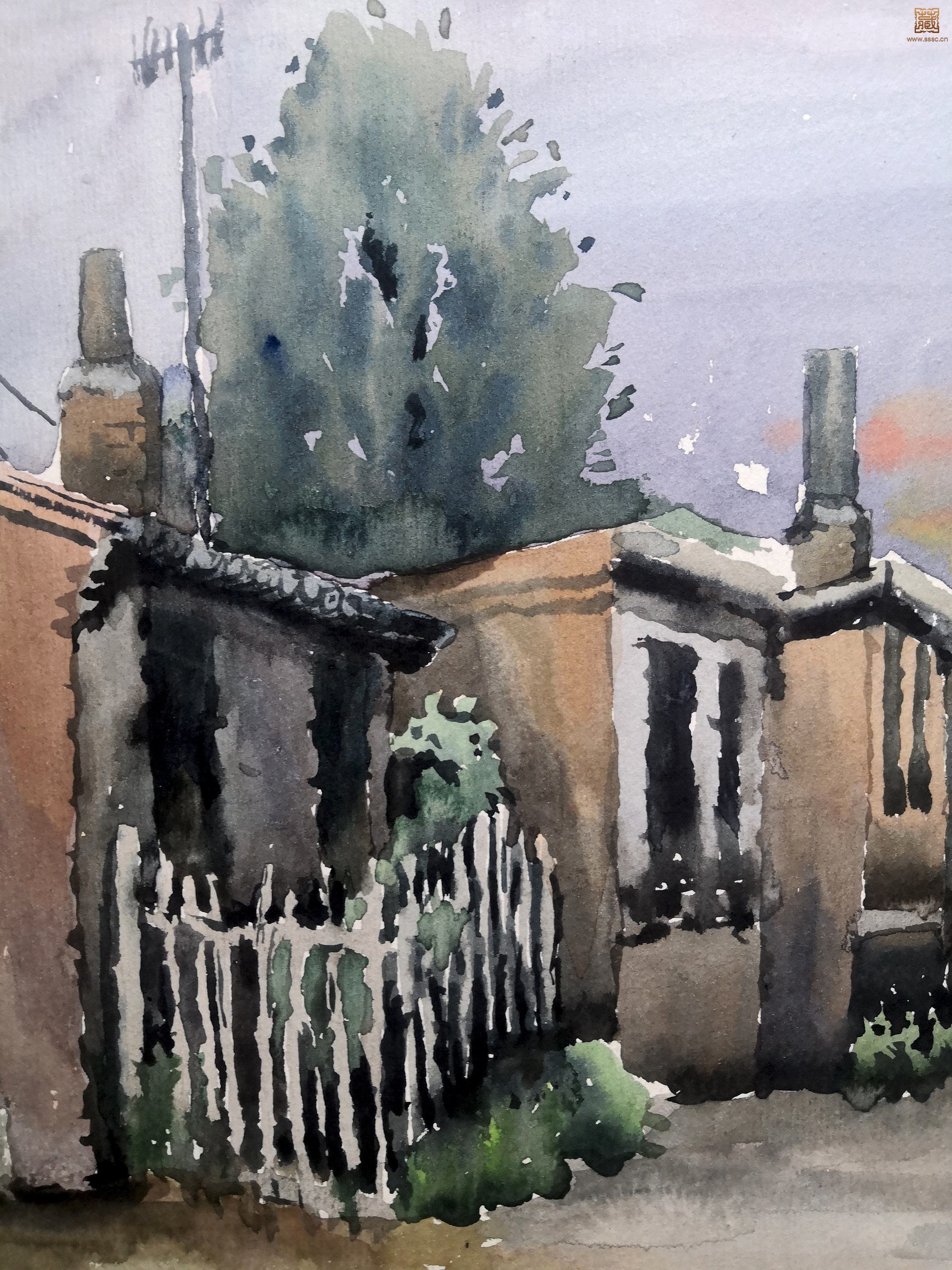 7  戴泽《唐县古村》局部之三.jpg