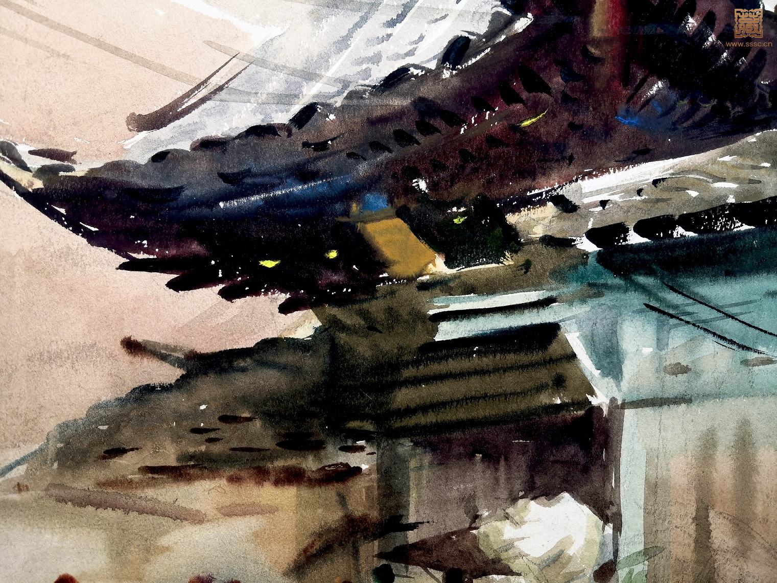 288  李天行《龙华寺》局部之一.jpg