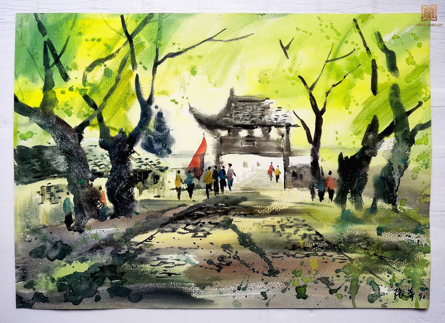 285  张奇《西湖早春·柳岸闻莺》.jpg