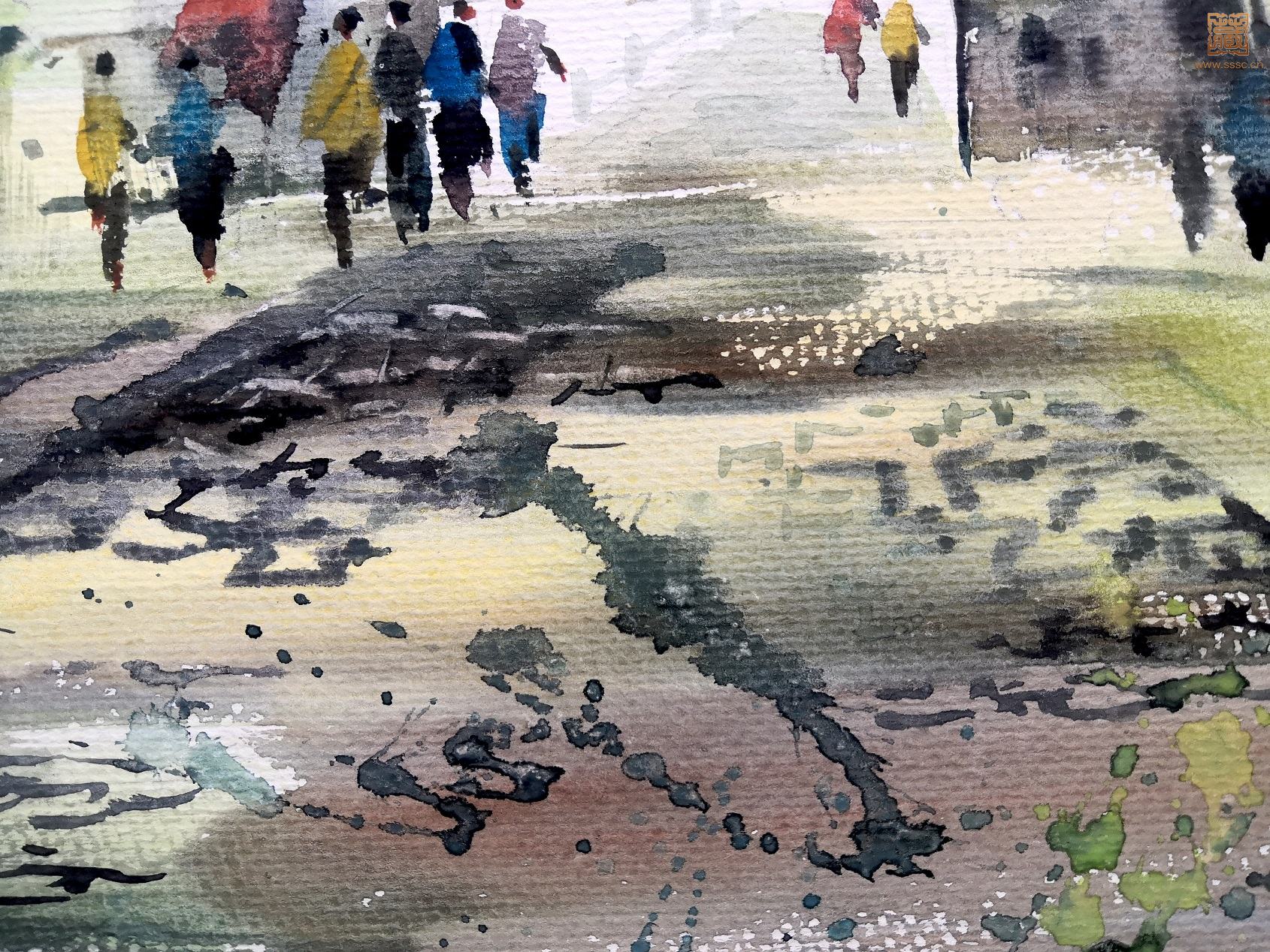 285  张奇《西湖早春·柳岸闻莺》局部之三.jpg