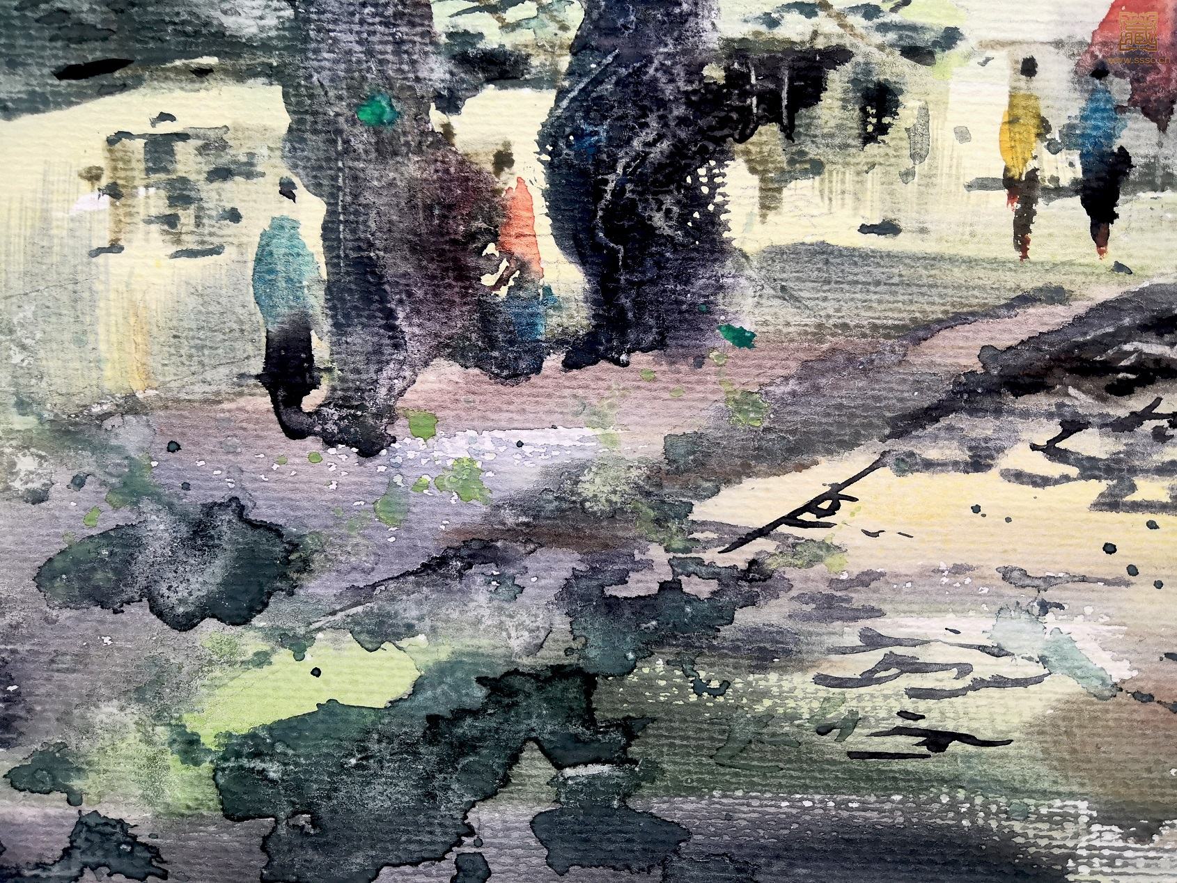 285  张奇《西湖早春·柳岸闻莺》局部之四.jpg