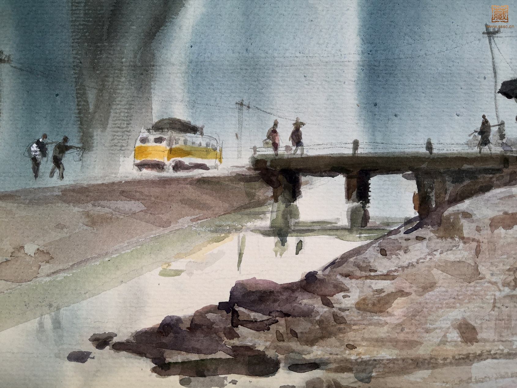 283  何志生《山区之晨》局部之一.jpg