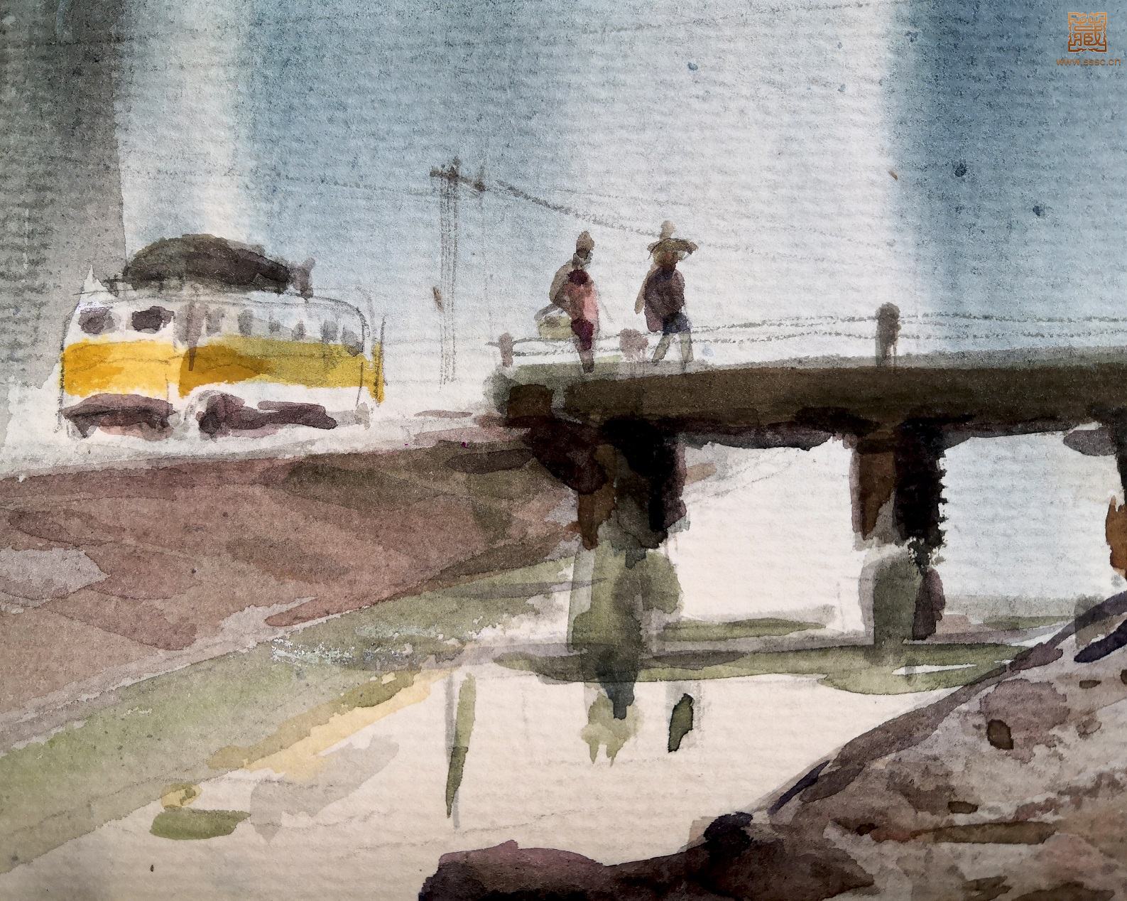 283  何志生《山区之晨》局部之二.jpg