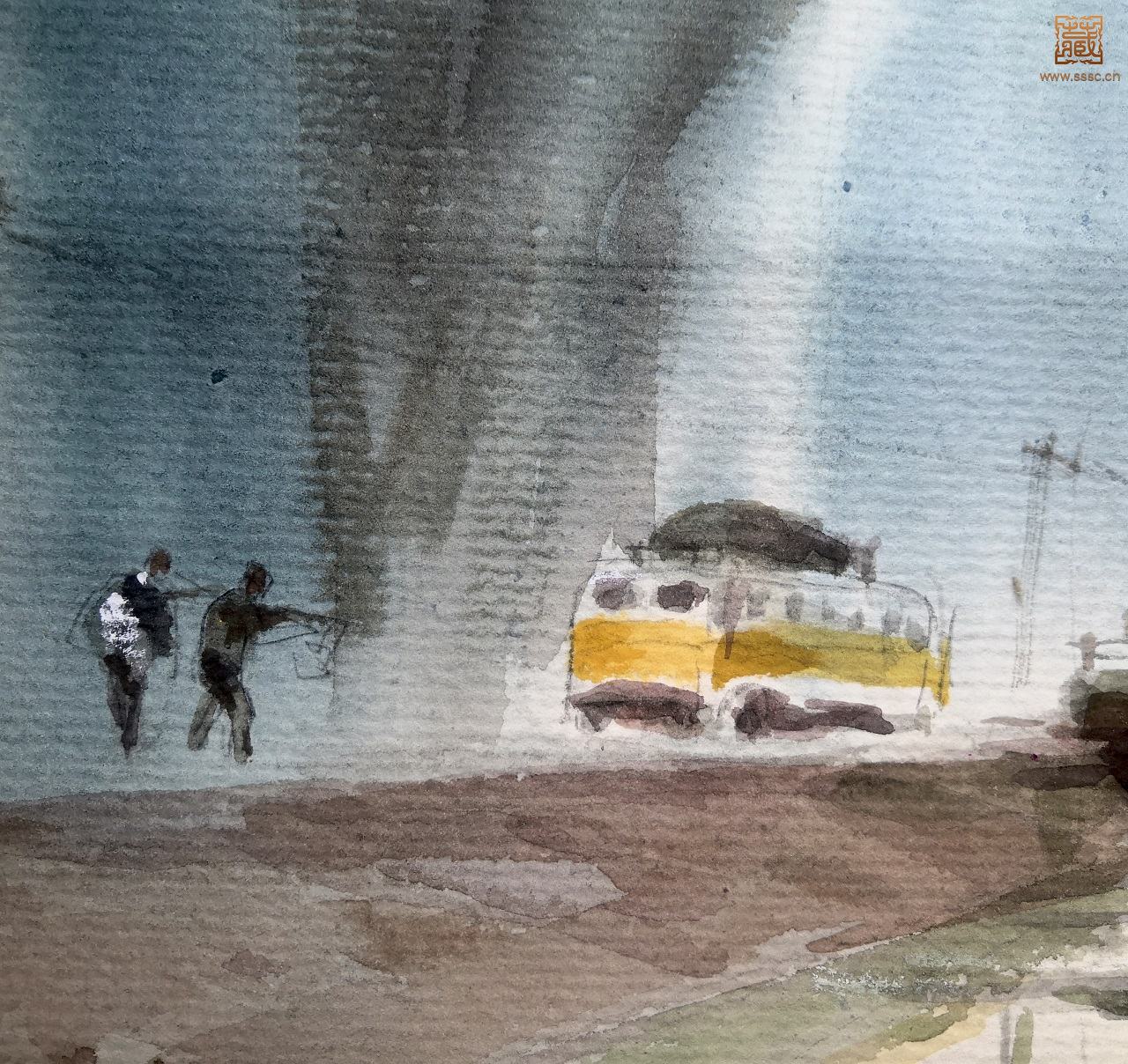 283  何志生《山区之晨》局部之三.jpg