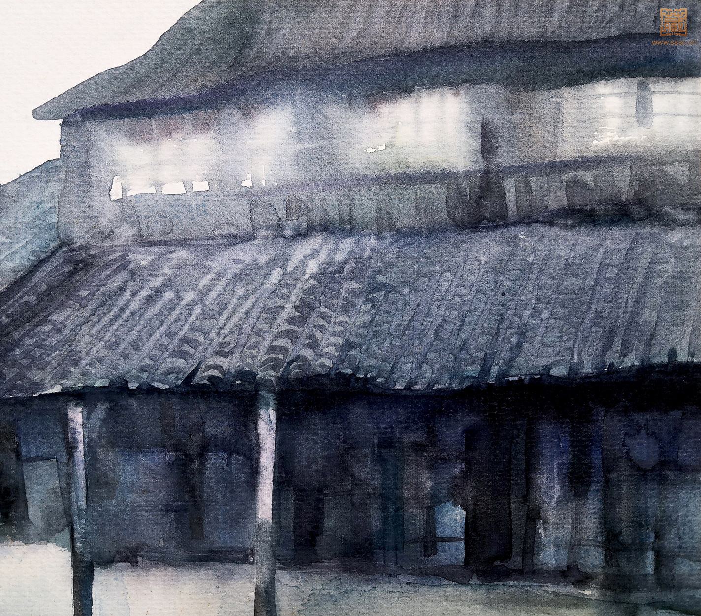 275  瞿顺发《水乡之晨》局部之八.jpg