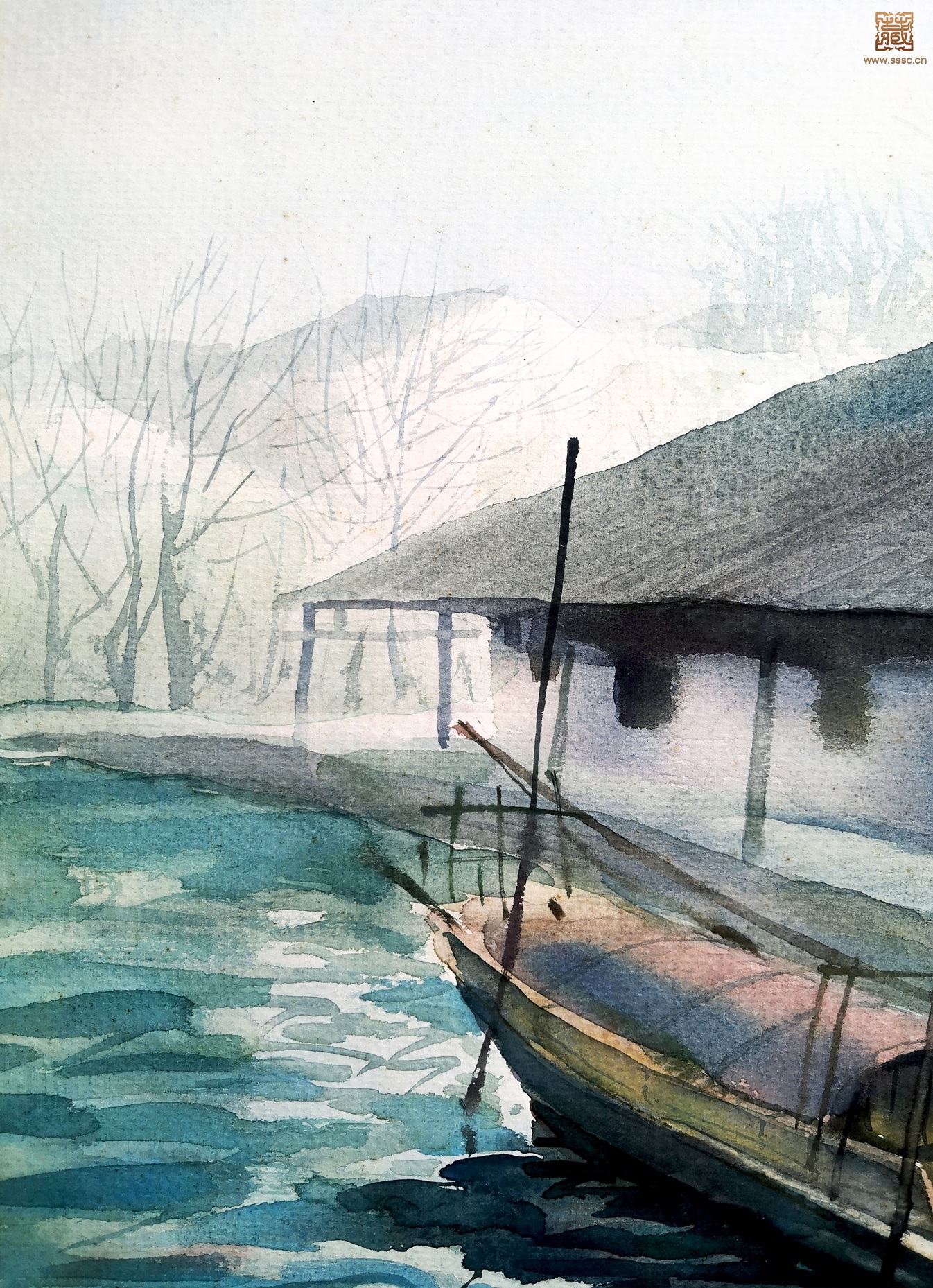 275  瞿顺发《水乡之晨》局部之五.jpg