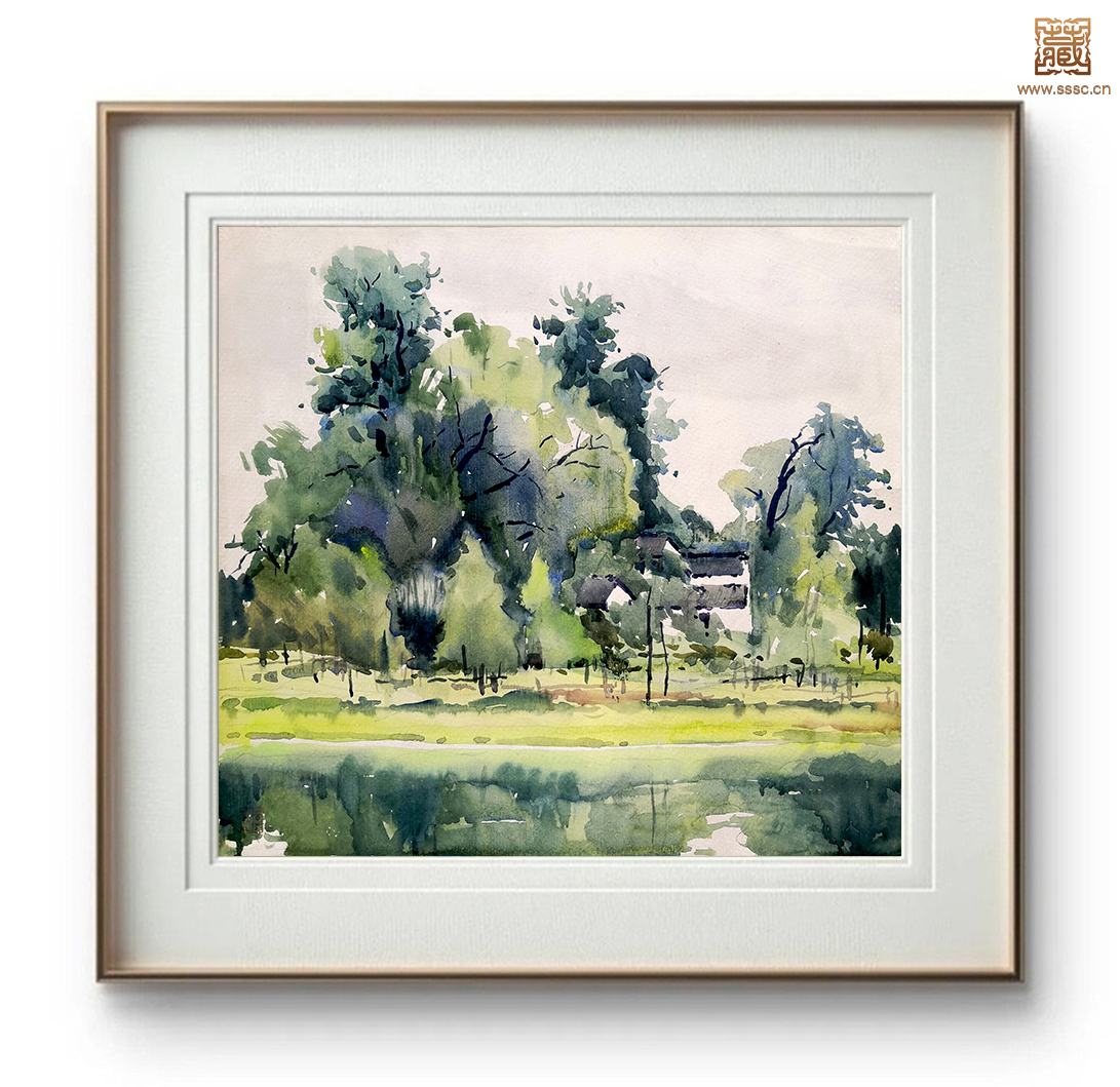 150  李剑晨《钟声》装框效果.jpg