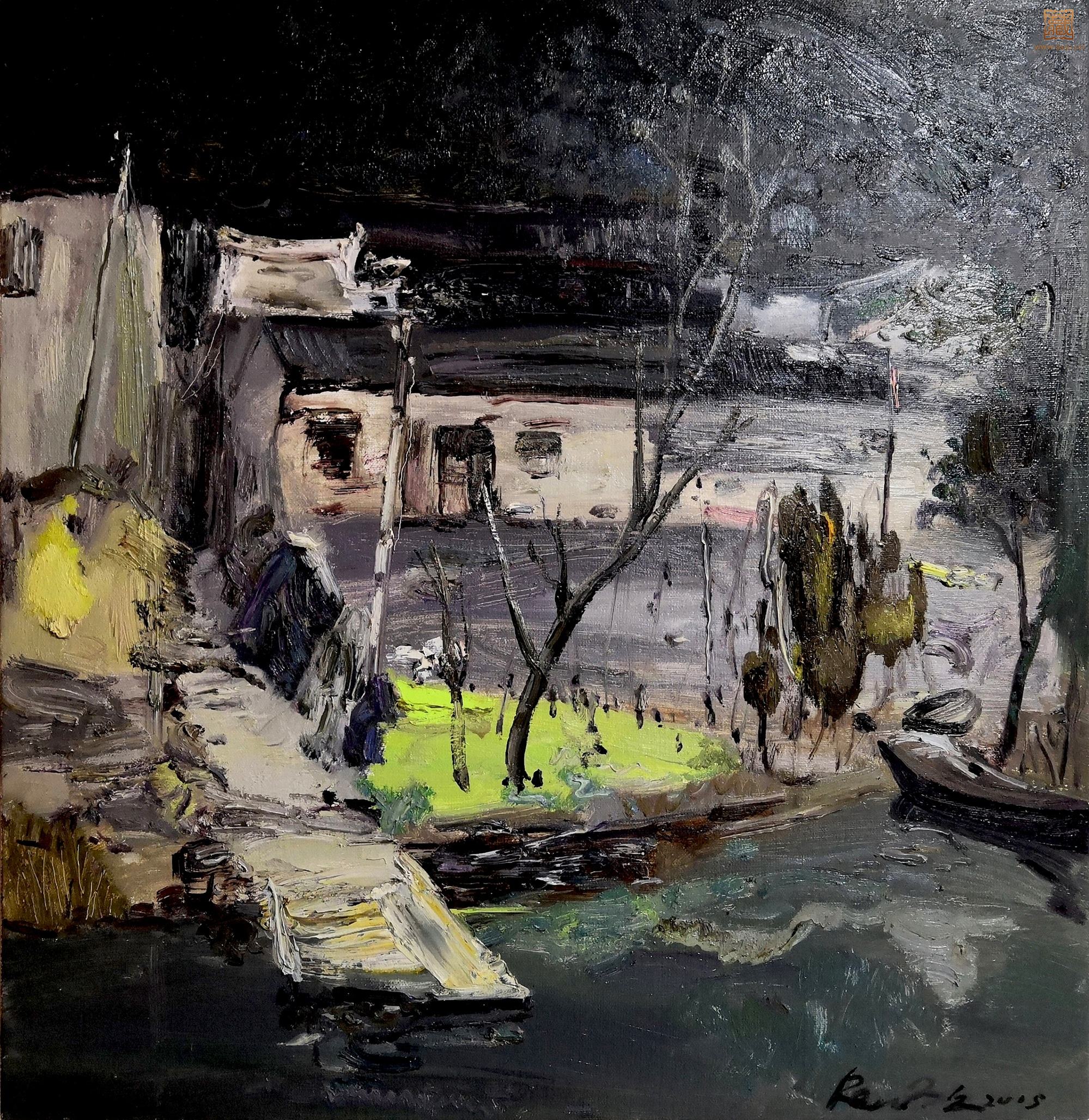 107  任昌久《东钱湖写生之一》油画70×70cm 2015年.jpg