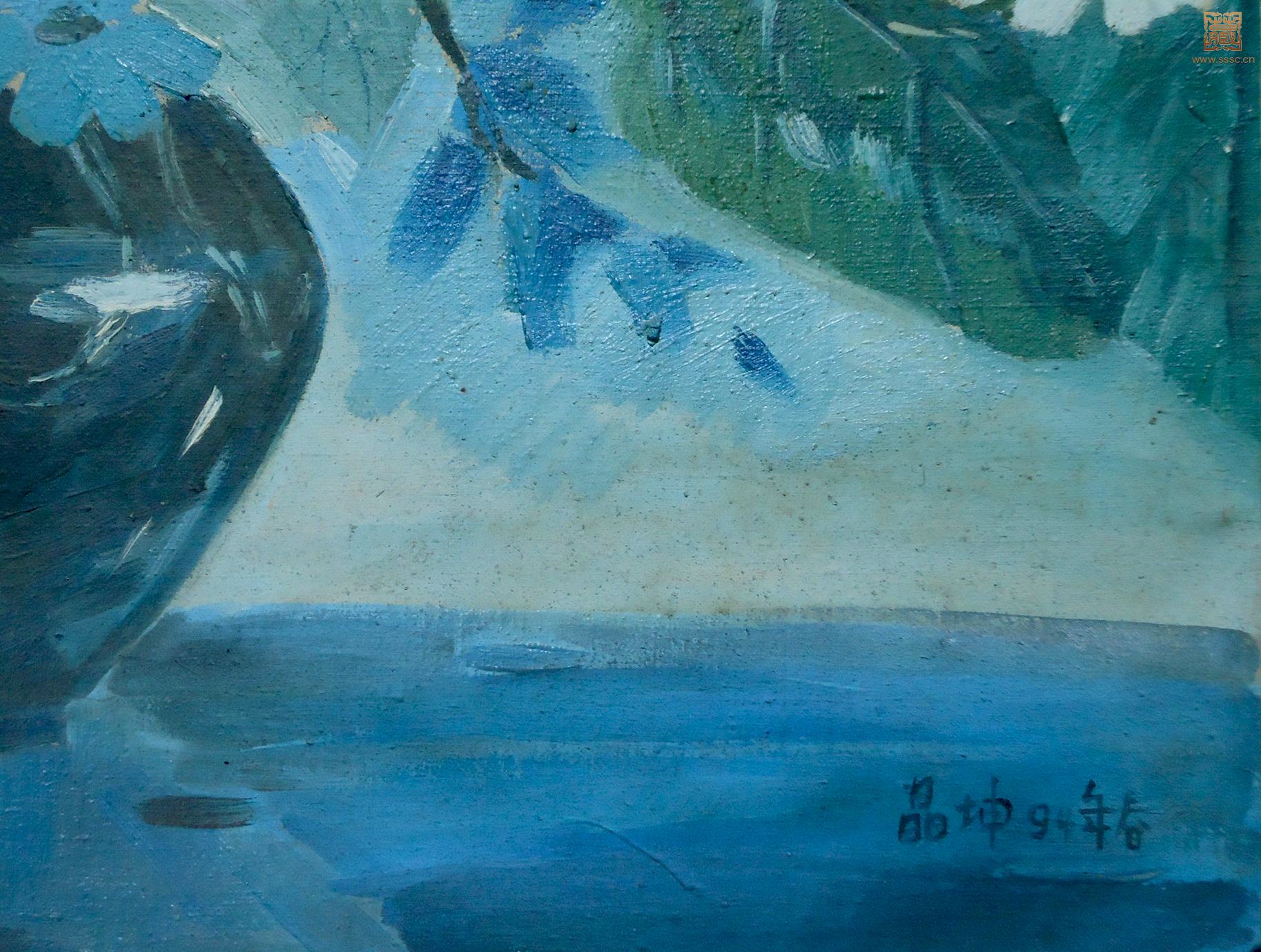 105   邵晶坤《瓶花》油画 局部之一.JPG