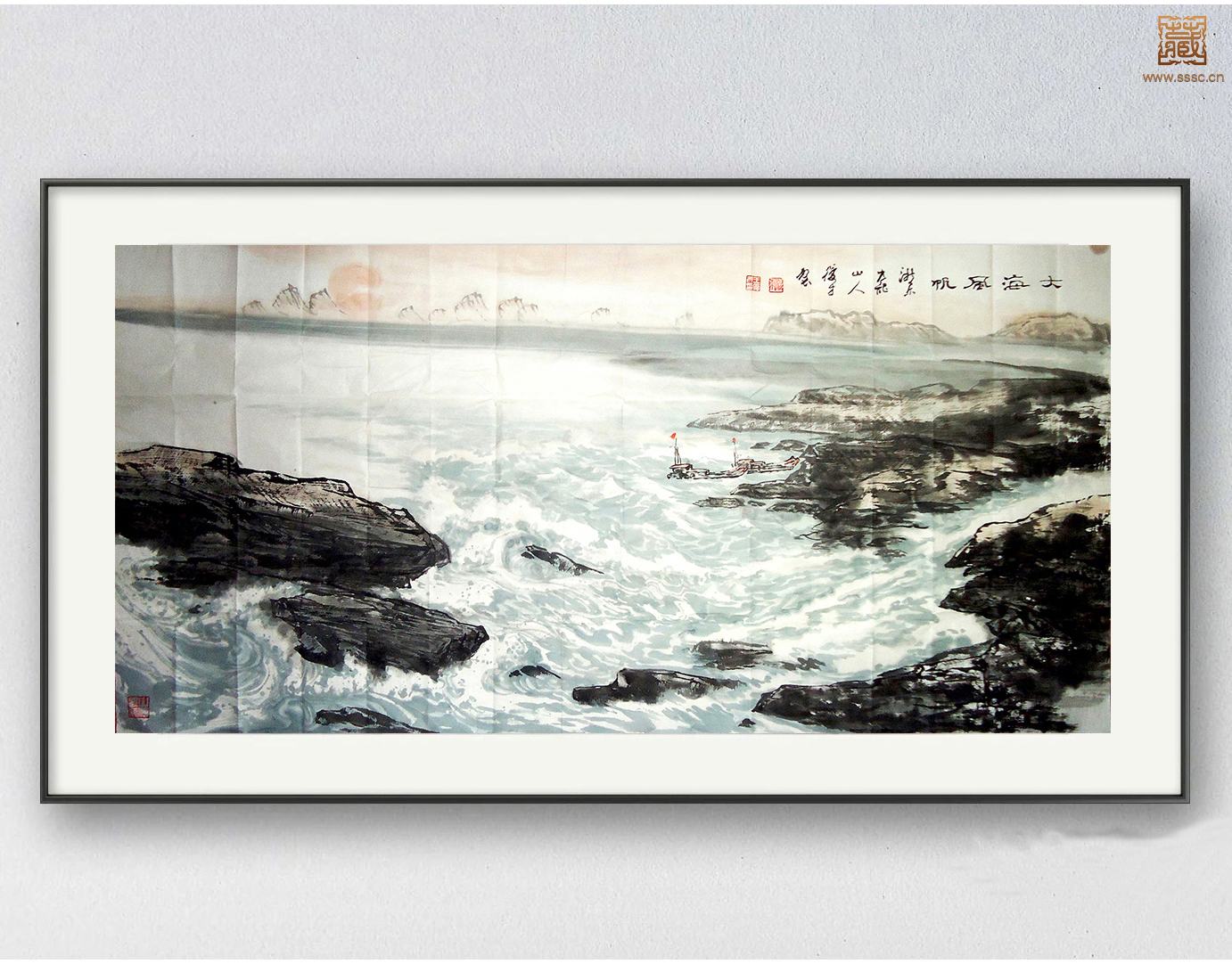 99  王复才《大海风帆》装框效果.jpg