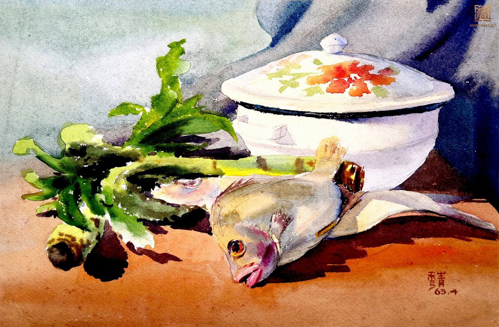 20-5  周秀青《静物之三》水彩 22×33cm  1963年.jpg