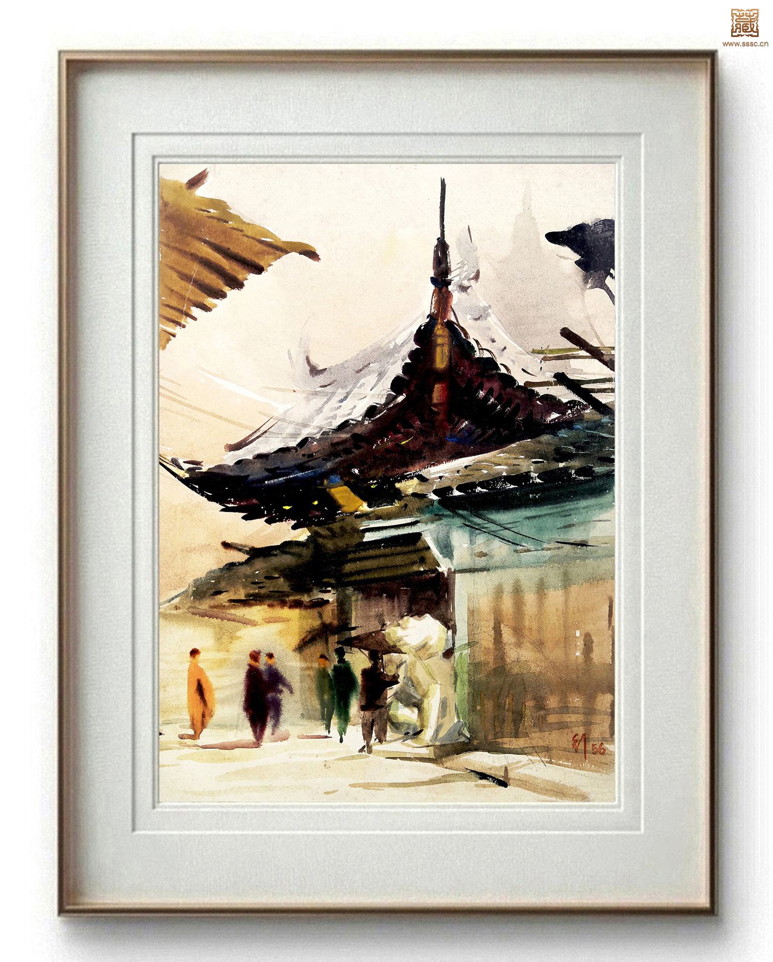 288  曹思明《龙华寺》装框效果.jpg