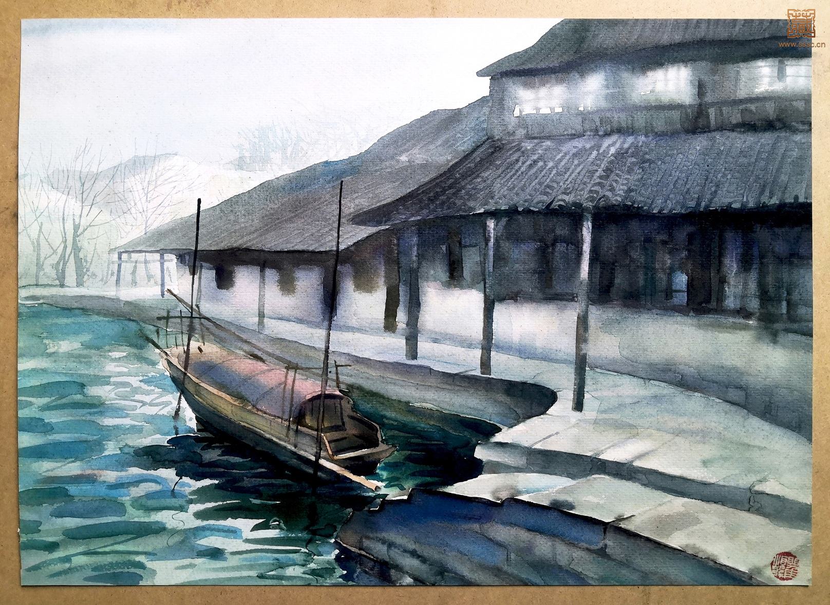 275  瞿顺发《水乡之晨》.jpg