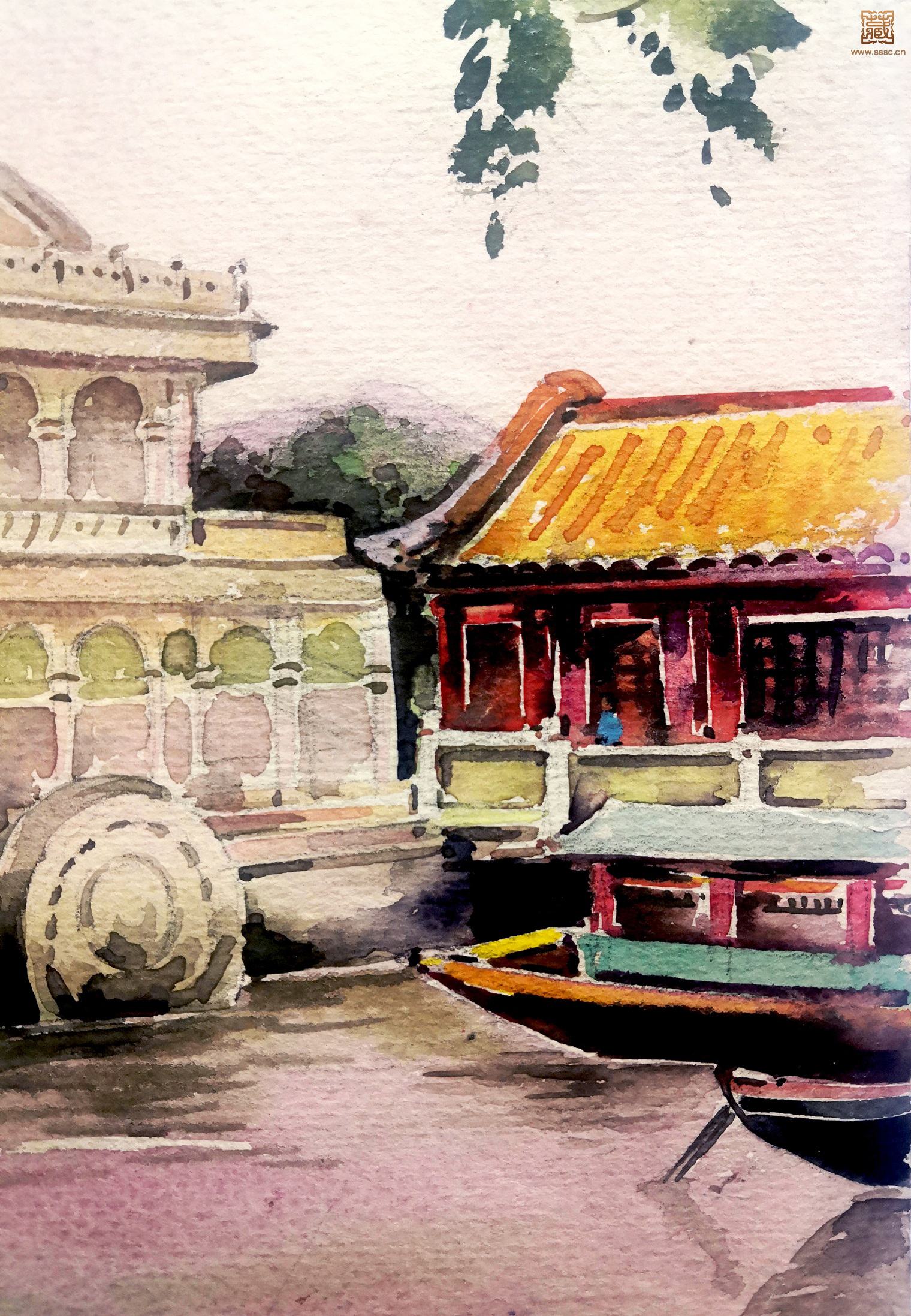 269  宋源文《颐和园昆明湖石舫》局部之五.jpg