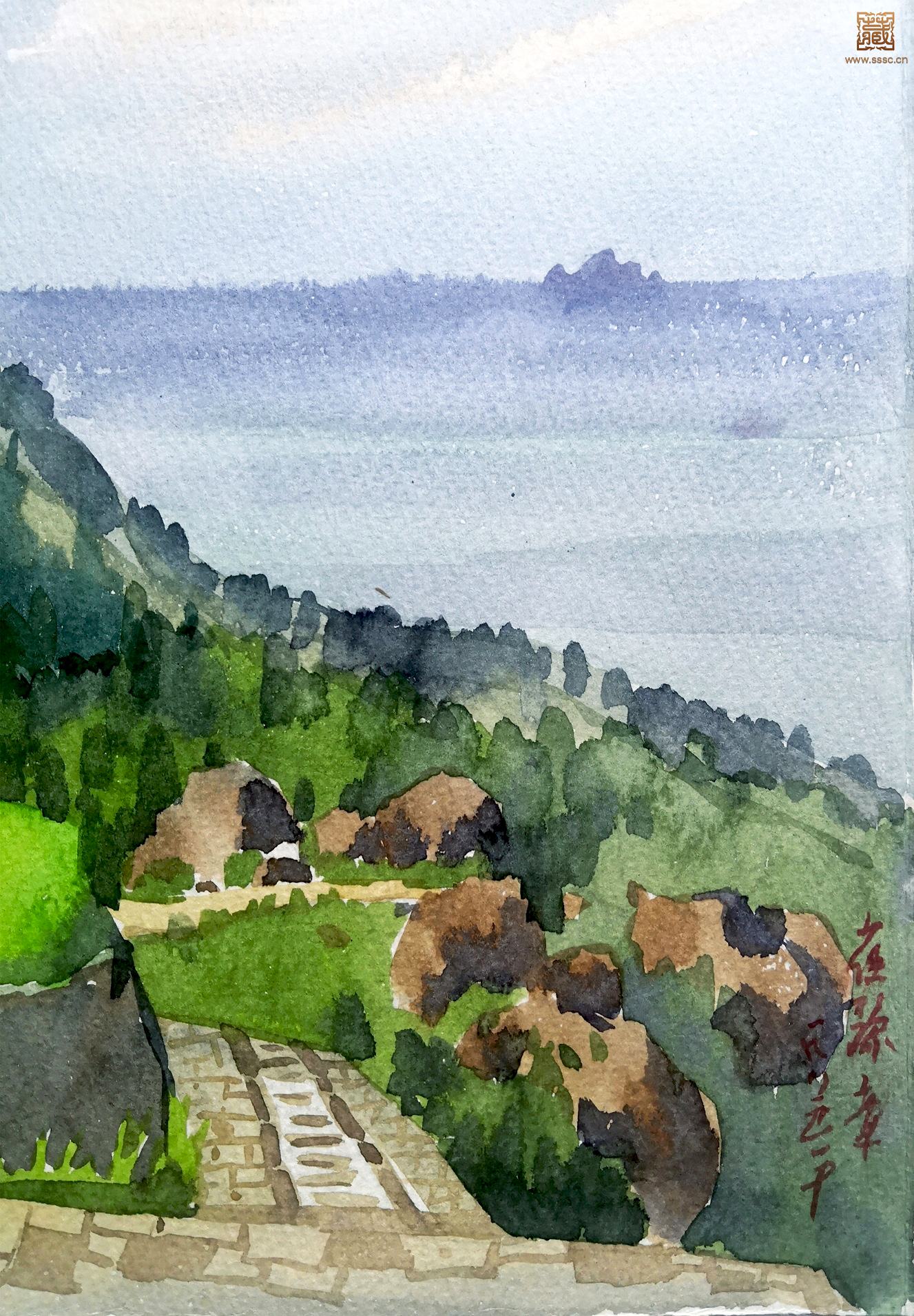 267  崔豫章《崂山观海》局部之六.jpg