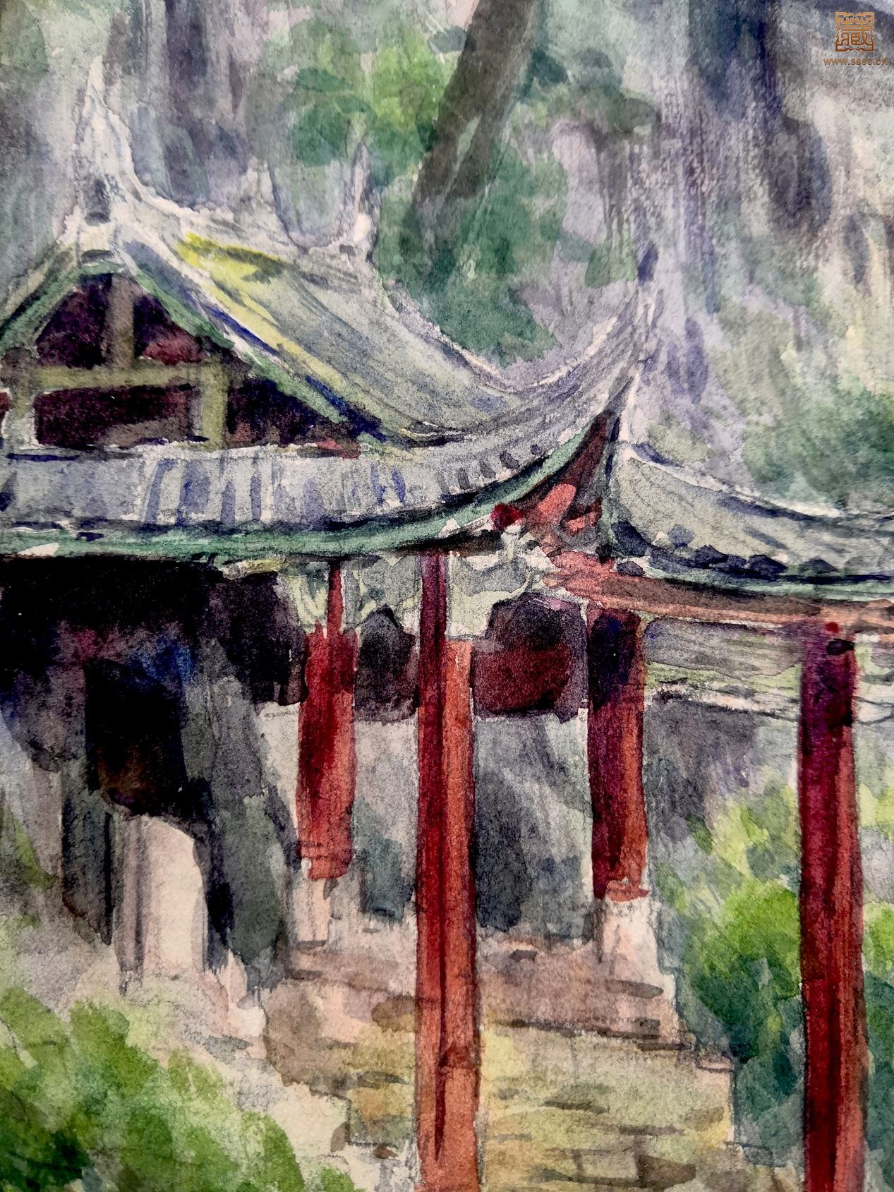 253  秦大虎《贵州黔灵山·九曲径之二》局部之五.jpg