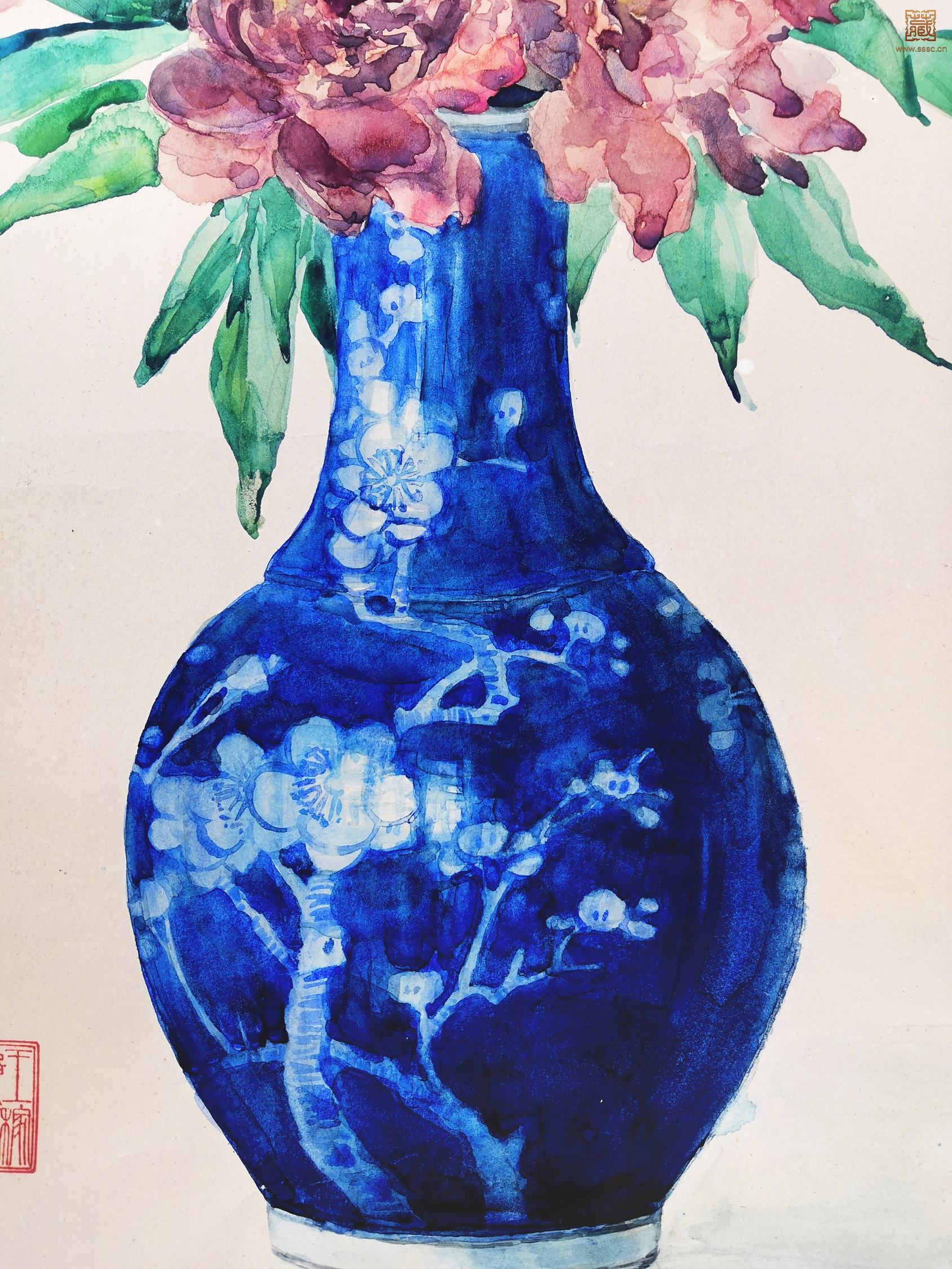 118 王稼骏《 瓶花》局部之三.jpg