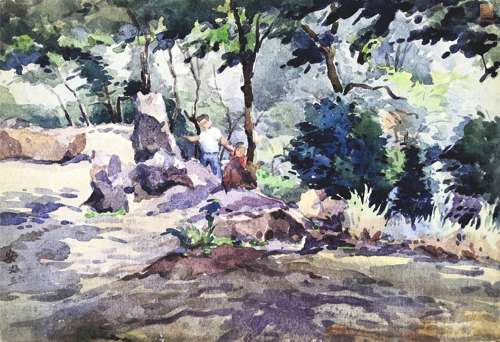 64  张安治《烂漫仲夏》水彩 23.5×35.5cm  1956年.jpg
